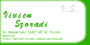 vivien szoradi business card